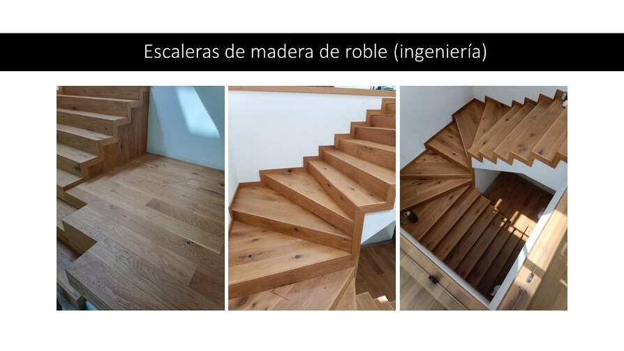 escaleras de piso de ingeniería de roble